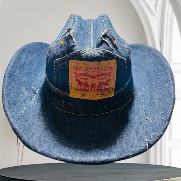 Levi's Blue Denim Western Hat - Picture 6 of 6
